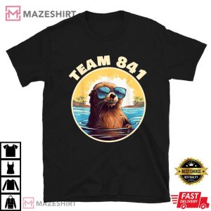 Team 841 Surfing Otter My Way California Sea T Shirt (1)