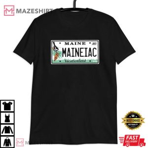 Official Maine Maineiac Vocationland License Plate T shirts (1)