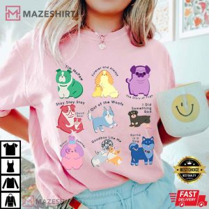 Swiftie Merch Dog Puns As Taylor Albums T Shirt (3)