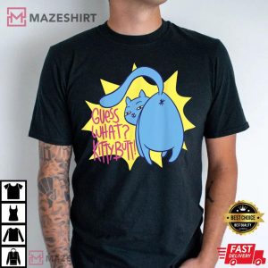 Funny Cat Lover Guess What Kitty Butt T Shirt (2)