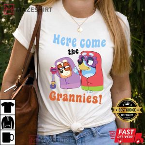 Bluey Here Come The Grannies T Shirt (2)