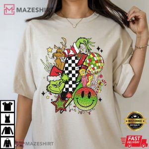 Retro Christmas Santa Claus Funny T Shirt (1)