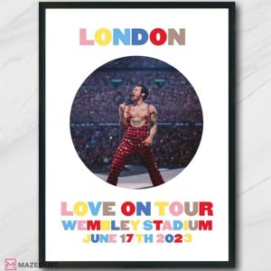 Harry Styles London Love On Tour Gift 2023 Poster