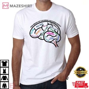 School Psychologist Brain Best T Shirt (1)