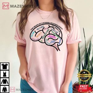 School Psychologist Brain Best T Shirt (3)