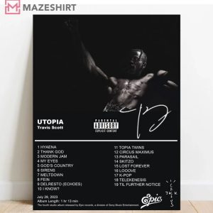 Travis Scott Utopia Album Poster Travis Scott Utopia Album Poster