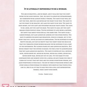 Gloria’s Monologue Barbie Poster
