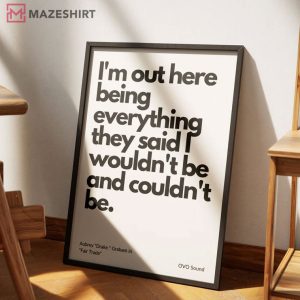 Drake Minimalist Lyrics Poster (1)