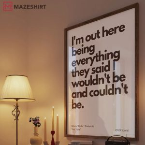 Drake Minimalist Lyrics Poster (3)