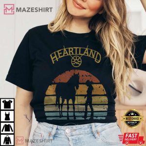 Heartland Retro Vintage Sunset T Shirt (3)