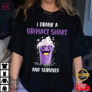 I Drank A Grimace Shake And Survived T Shirt (3)