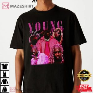 Young Thug Pink Hair Graphic T Shirt (1)