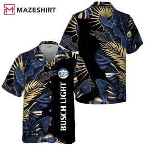 Busch Light Tropical Palm Hawaiian Shirt