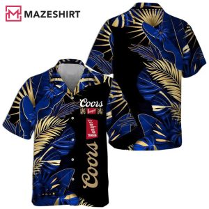 Coors Banquet Tropical Palm Hawaiian Shirt