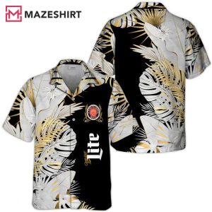 Miller Lite Tropical Palm Hawaiian Shirt