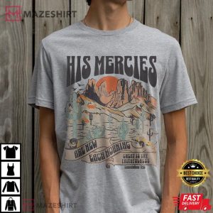 Boho Christian Jesus His Mercies T Shirt (1)