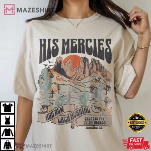 Boho Christian Jesus His Mercies T Shirt (2)