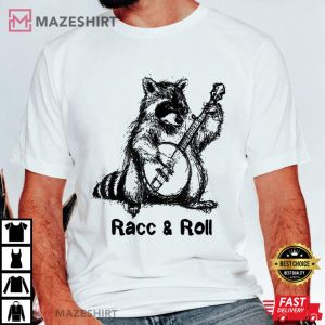 Raccoon Playing Banjo Racc And Roll T Shirt (1)