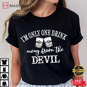 Jelly Roll I'm Only One Drink Away From The Devil T Shirt (3)