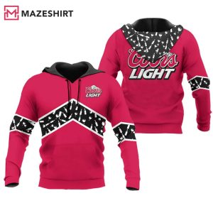 Coors Light Pink Wine Pattern 3D Hoodie