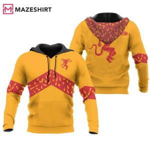 Fireball Whisky Yellow Wine Pattern 3D Hoodie