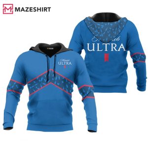 Michelob Ultra Blue Wine Pattern 3D Hoodie