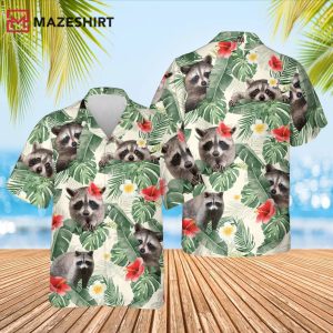 Racoon Tropical Hawaiian Shirt (1)