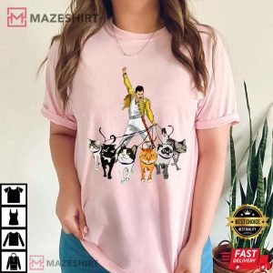 Freddie Mercury With His Cats Best T Shirt (4)