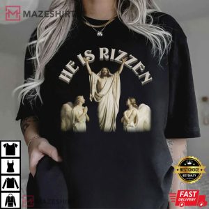 Jesus He Is Rizzen Funny T Shirt (2)