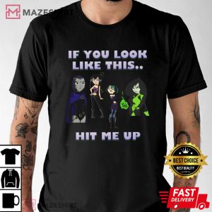 If You Look Like This Hit Me Up Cartoon Girls T Shirt (1)