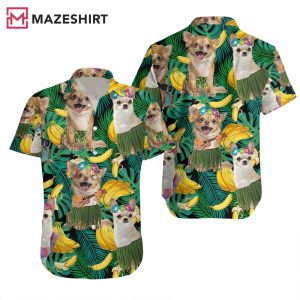 Chihuahua Summer Leaves Banana Hawaiian Shirt