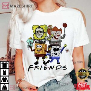 Spongebob Cosplay Horror Characters Halloween Friends T Shirt (2)