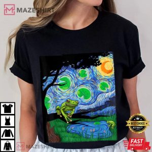 Starry Night Frog Van Gogh Art Funny T Shirt (2)