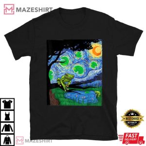 Starry Night Frog Van Gogh Art Funny T Shirt (3)