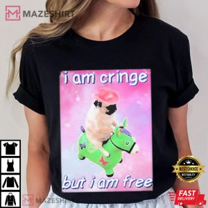 I Am Cringe But I Am Free Pug Meme T Shirt (2)