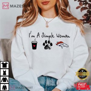 Coffee Paw Denver Broncos Woman T Shirt (2)