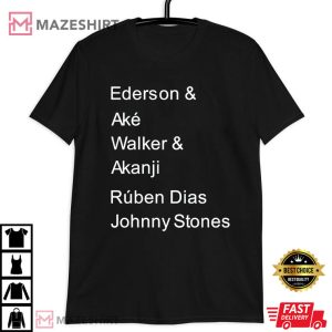 Man City Players Ederson Ake Walker Akanji Ruben John T Shirt (3)