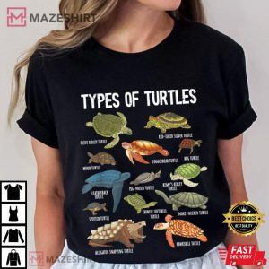Turtle Lover Types Of Turtles T Shirt (3)