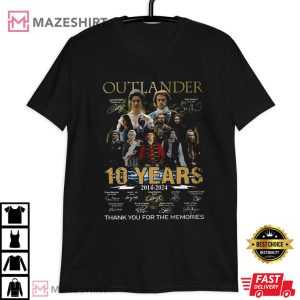 Outlander 10 Years 2014 2024 Thank You For The Memories T Shirt (3)