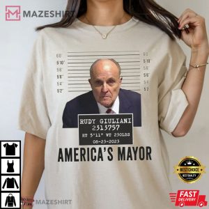 Rudy Giuliani Mugshot America's Mayor T Shirt (3)