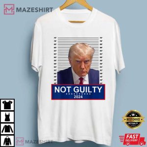 President Donald Trump Mugshot 2024 Not Guilty T Shirt (2)