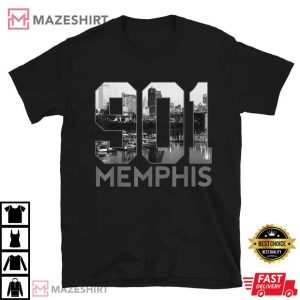 Memphis Tennessee 901 Area Code Skyline T Shirt (1)