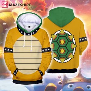 Super Mario Bowser 3D Full Over Print Hoodie