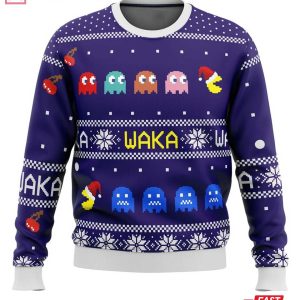 Pacman Waka Waka Christmas Ugly Sweater Pacman Waka Waka Christmas Ugly Sweater