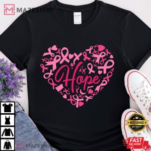 Hope Pink Ribbon Breast Cancer Awareness T Shirt (4)