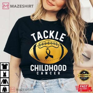 Tackle Childhood Cancer Awarenes Football T Shirt (3)