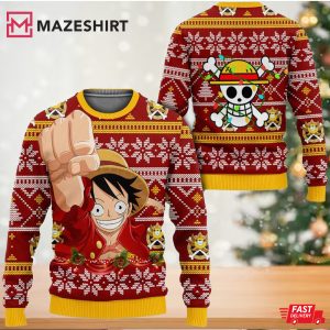 Luffy Xmas Gifts One Piece Ugly Sweater