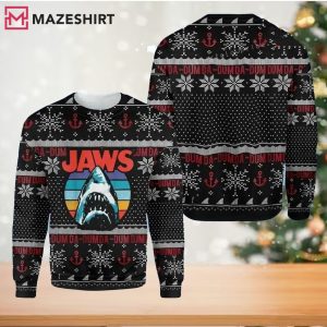 Horror Shark Jaw Christmas Ugly Sweater