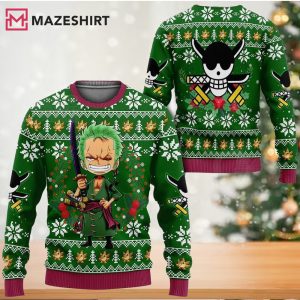 Zoro Christmas Ugly Sweater Zoro Christmas Ugly Sweater