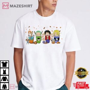 Luffy And Friends One Piece Coffee T Shirt (1)